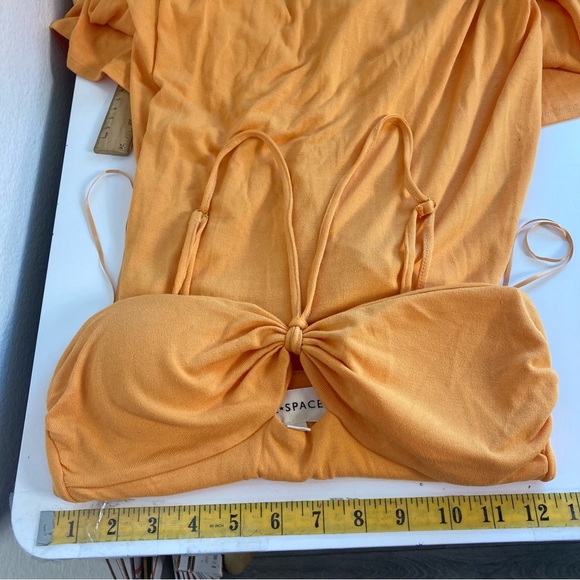 L*SPACE Aya Maxi Dress Orange Mango Size S NWOT - Picture 6 of 9